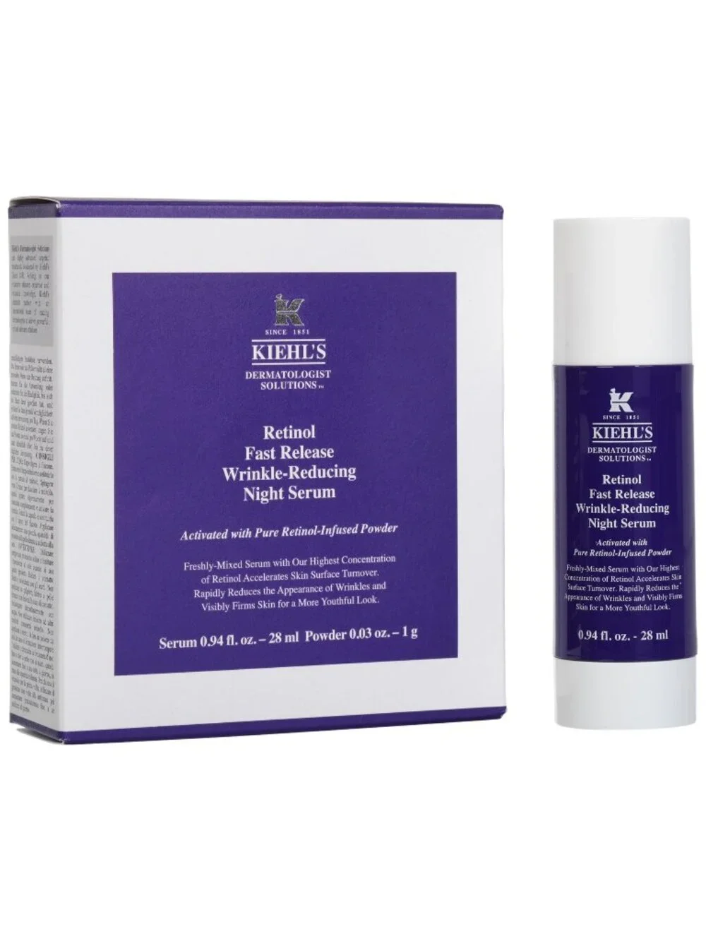 NIB KIEHL’S 0.3% RETINOL FAST RELEASE WRINKLE REDUCING NIGHT SERUM 28ML